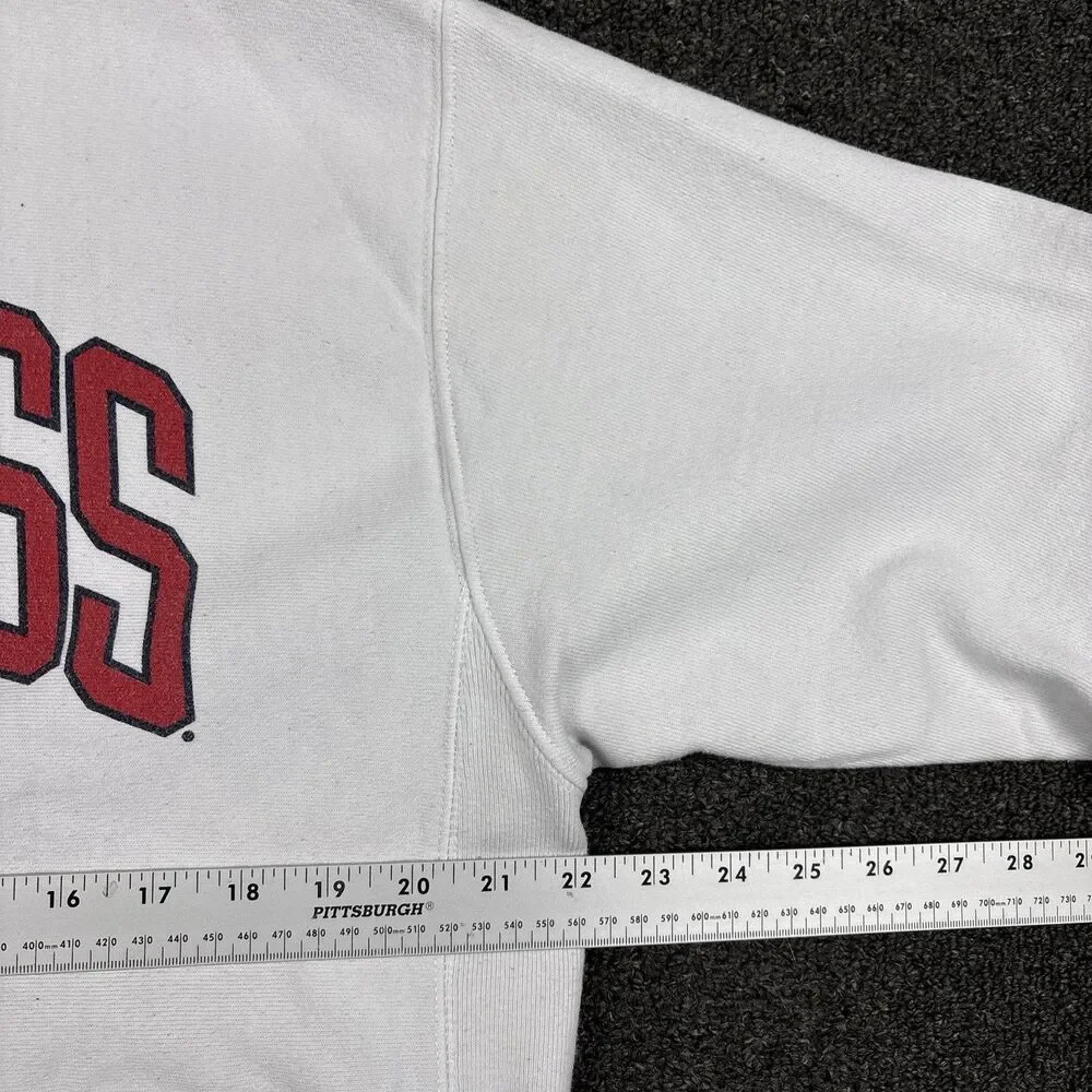 Champion Ole Miss Sweatshirt Men's White Pullover College Classic Size Medium - Picture 2 of 6